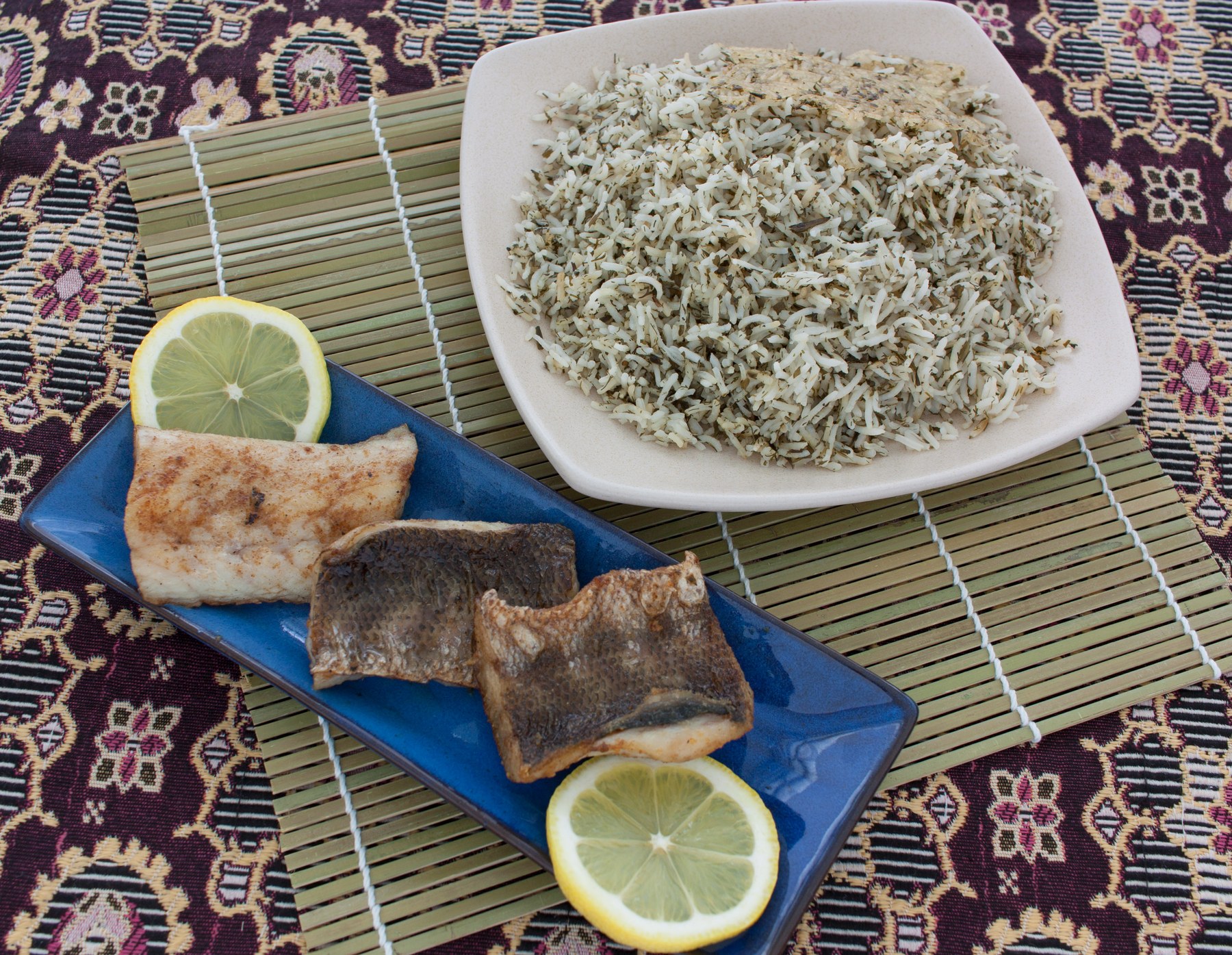 Sabzi polo — Persian rice with mixed fresh herbs