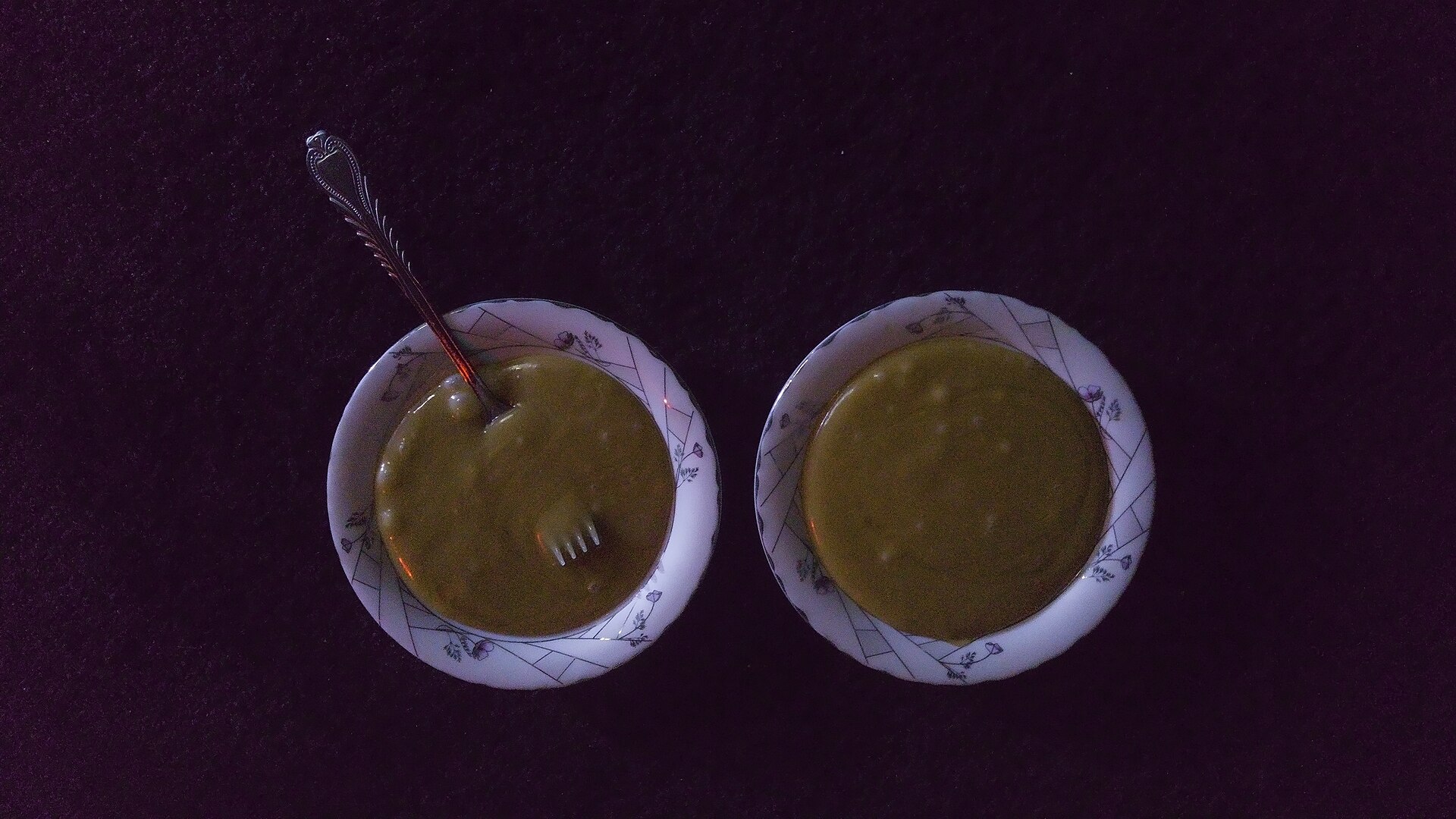 Persian breakfast of sesame paste swirled with honey, served with bread