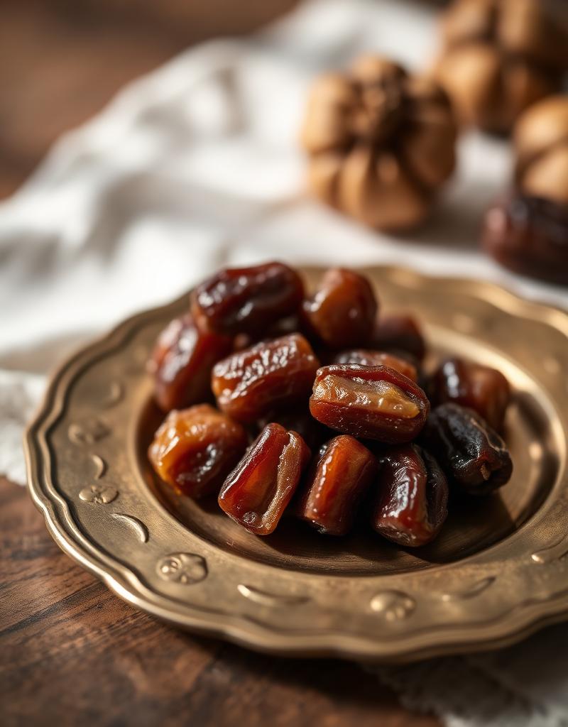 Dates (small amount) — what the fresh fruit looks like, for identification