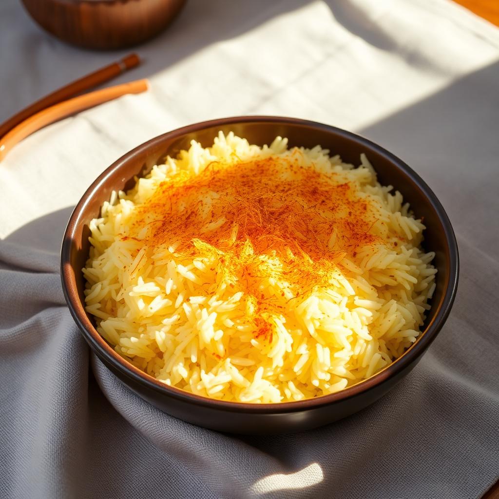 Saffron rice — the finished dish
